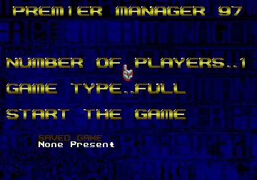 Premier Manager 97 (Europe) screen shot title